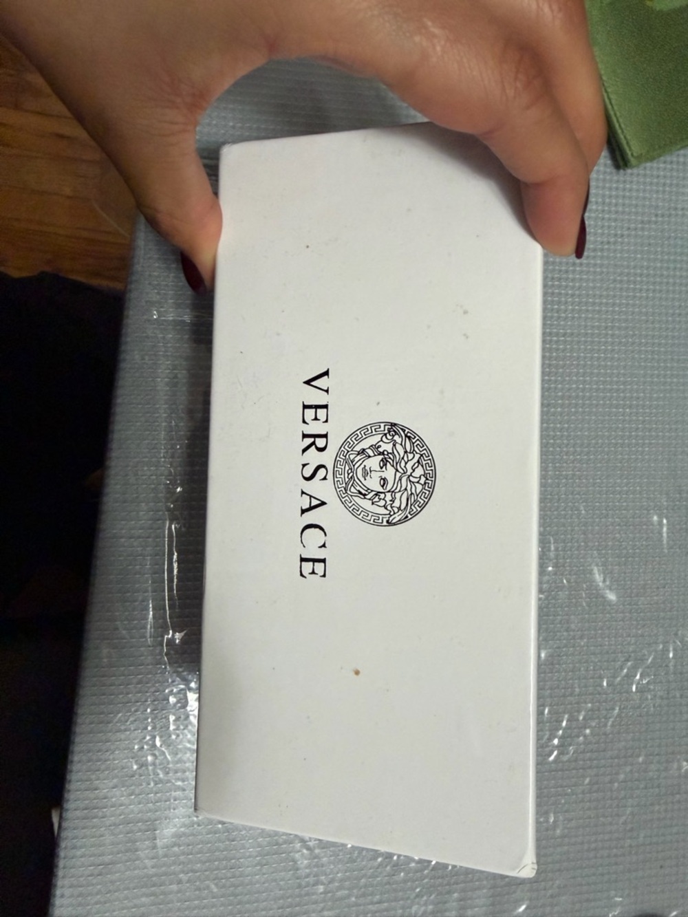 Versace White Logo Eyewear Box with Medusa Emblem